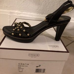 Coach women shoe Roxie Baby Calf Chestnut 6.5 M